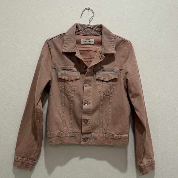 SLVRLAKE Fitted Trucker Denim Jacket in Sunset Drive Size Medium - Picture 2 of 6